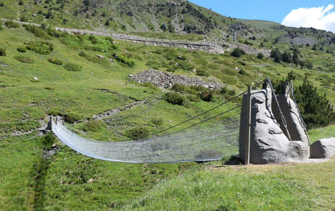 Pont Tibetà reformat dels Cortals d'Encamp.