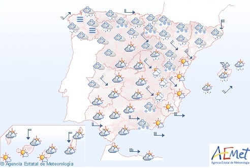 Pronóstico del tiempo para el domingo 20 de enero