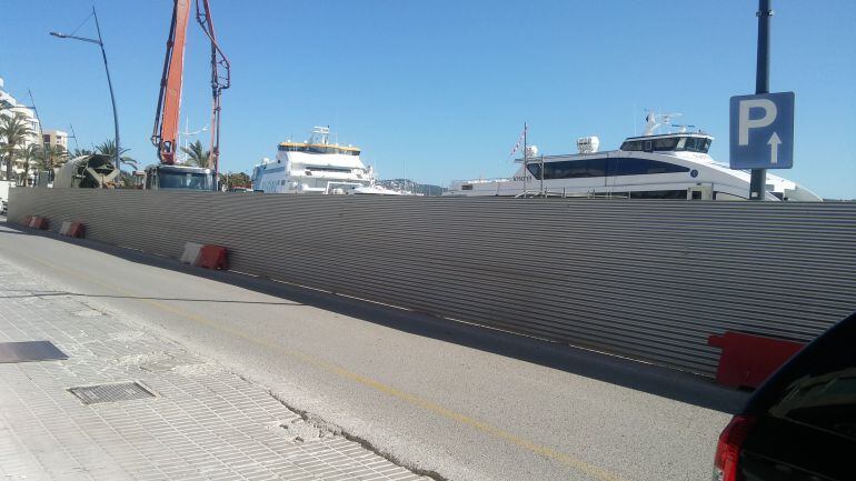 Imagen de las obras en la Avenida Santa Eulària