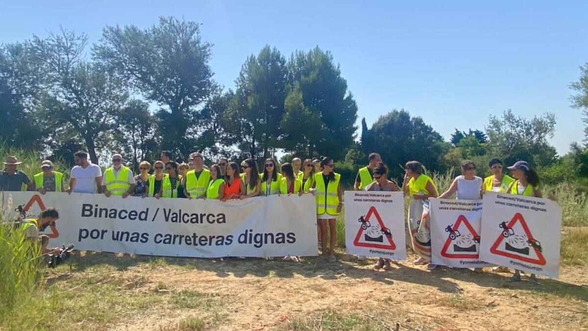Binaced-Valcarca continúa las reivindicaciones por la seguridad de sus carreteras