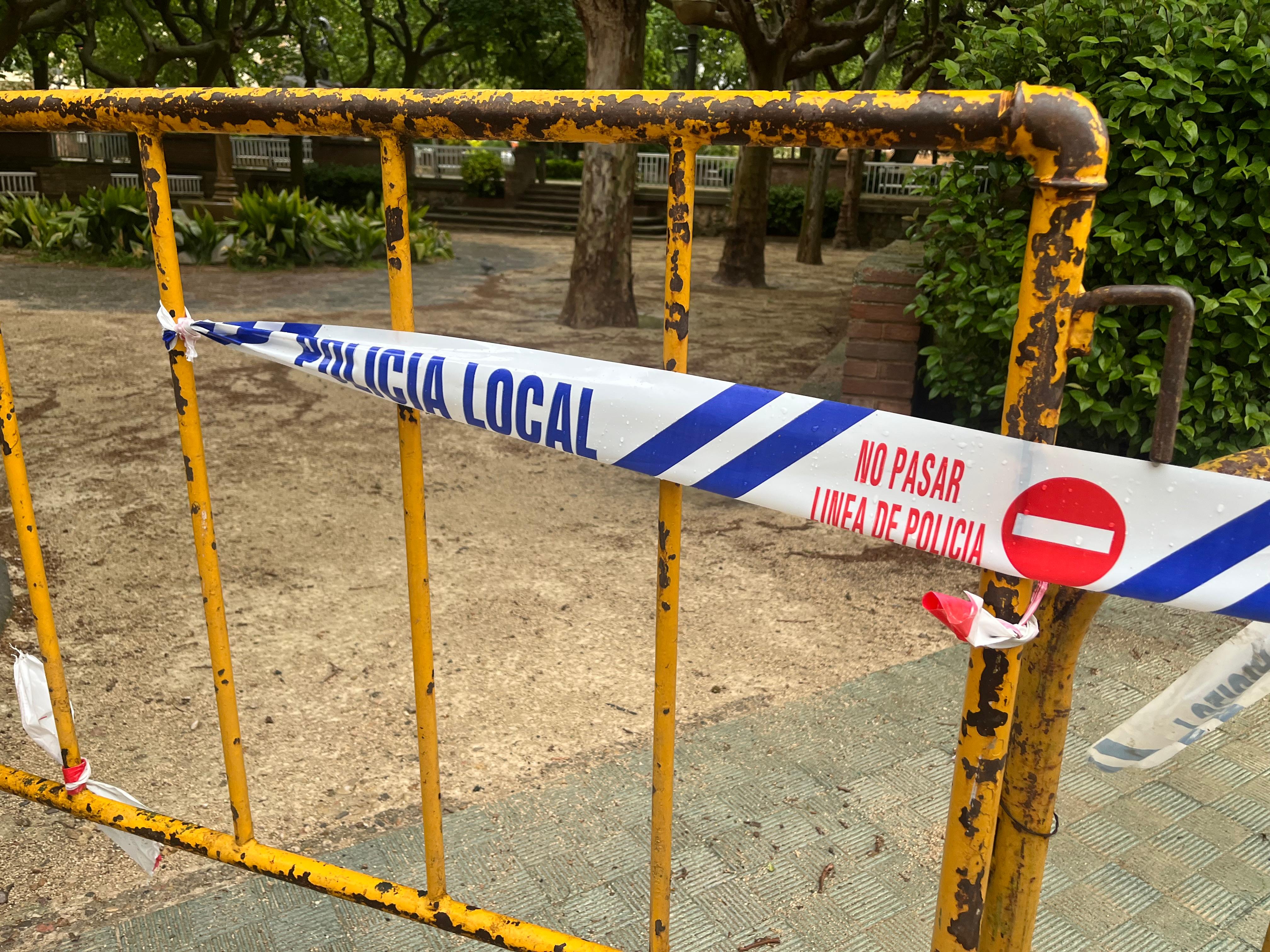 Cierre del parque Miguel Servet de Huesca