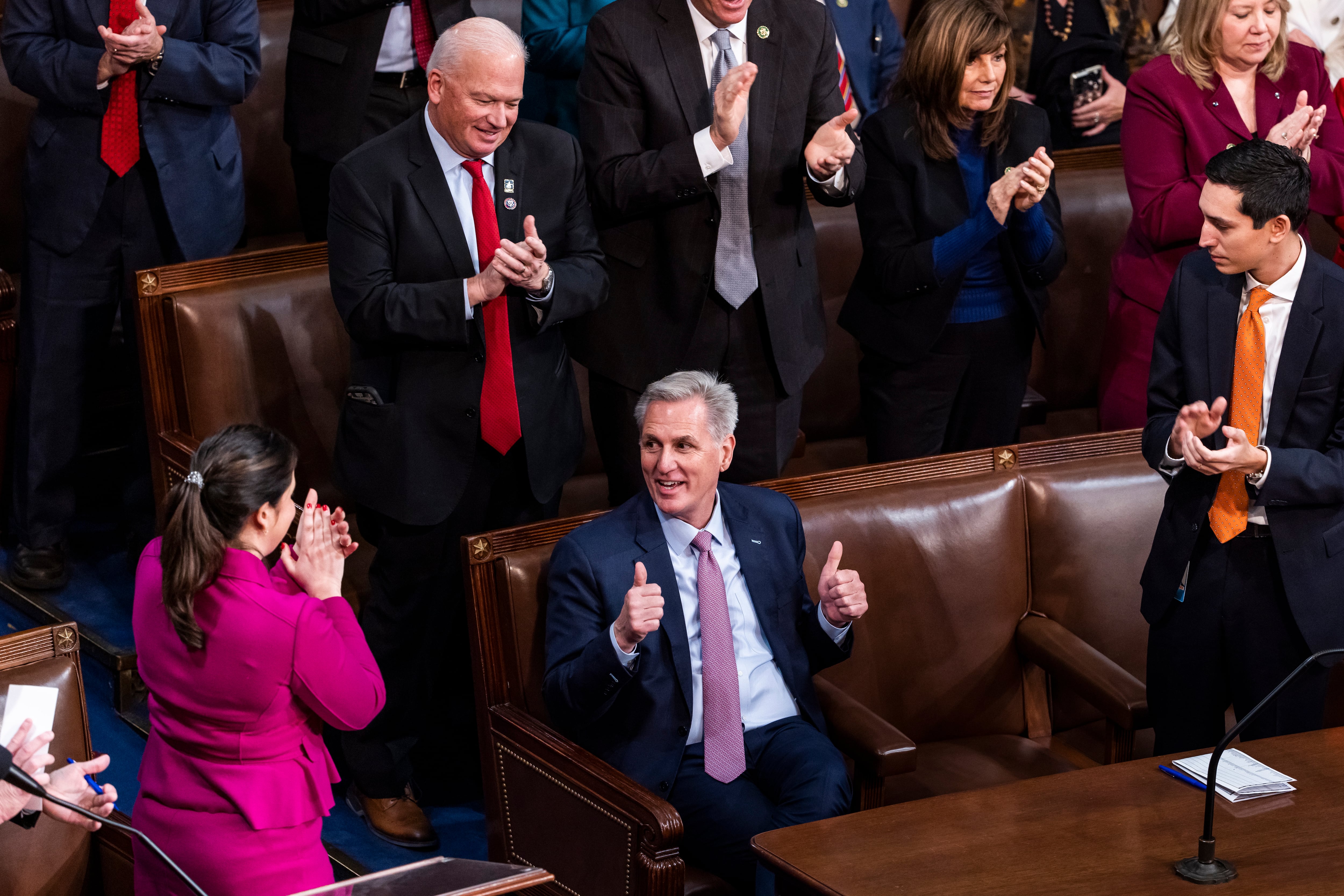 Kevin McCarthy tras la votación en el Congreso de Estados Unidos