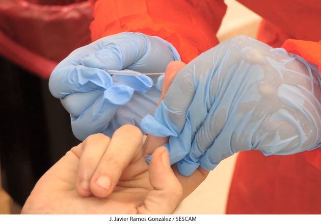 Toma de muestra para test rápido