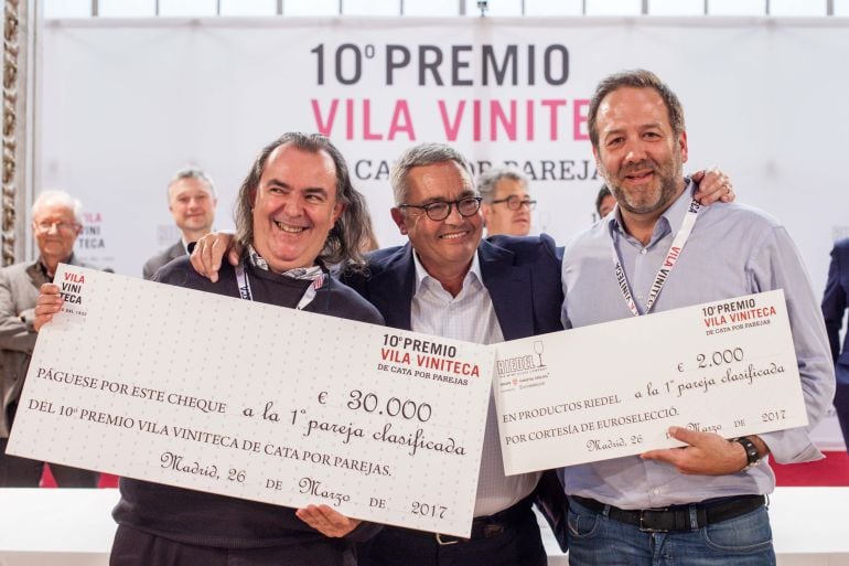 Los ganadores del 10º Premio Vila Viniteca de Cata por Parejas.