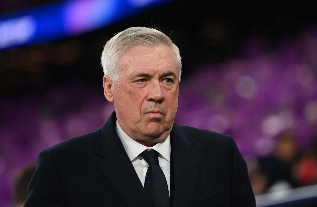 Carlo Ancelotti en el partido de Champions League entre el Real Madrid y el Atlético de Madrid.