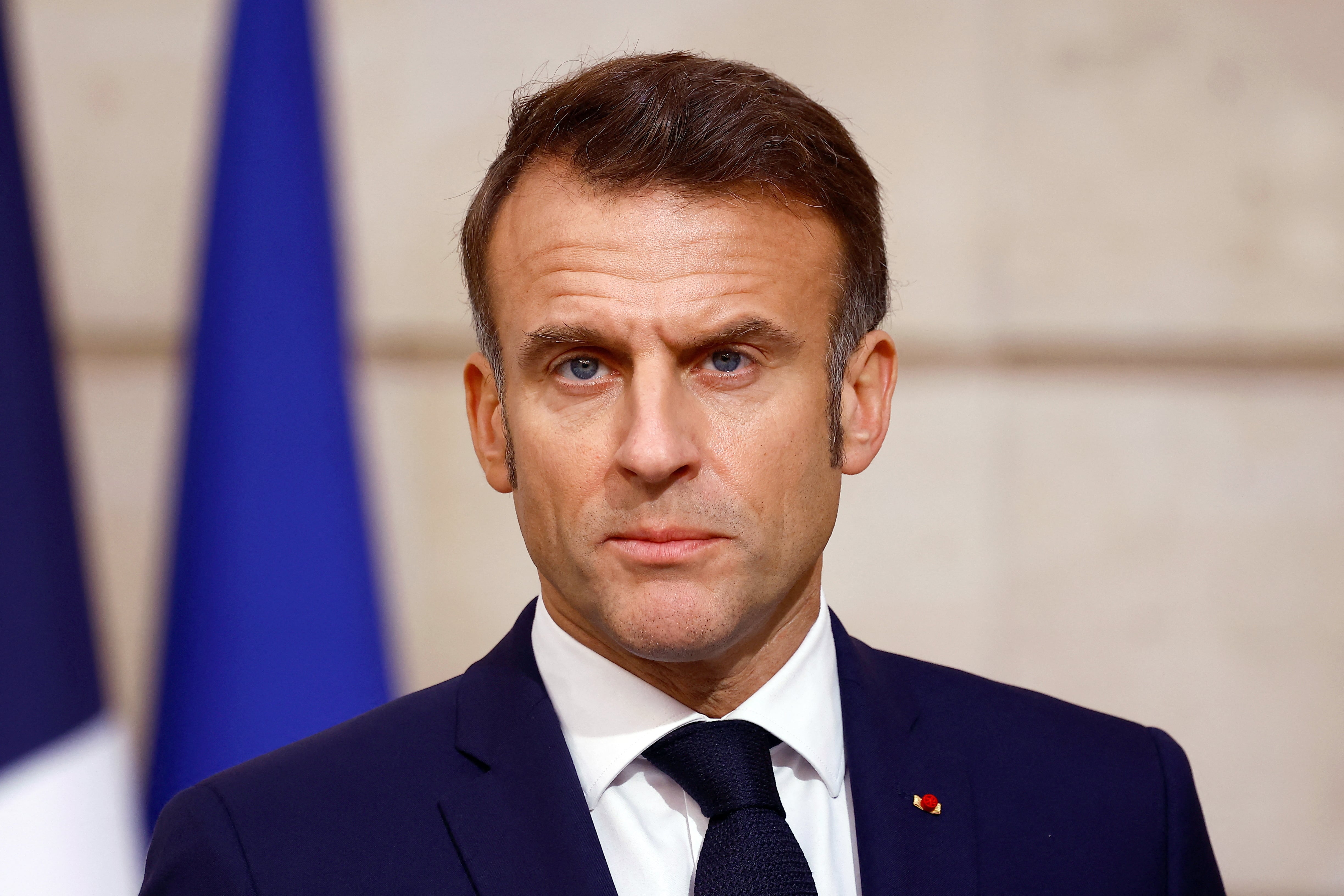 El presidente de Francia, Emmanuel Macron, en una visita a Nigeria