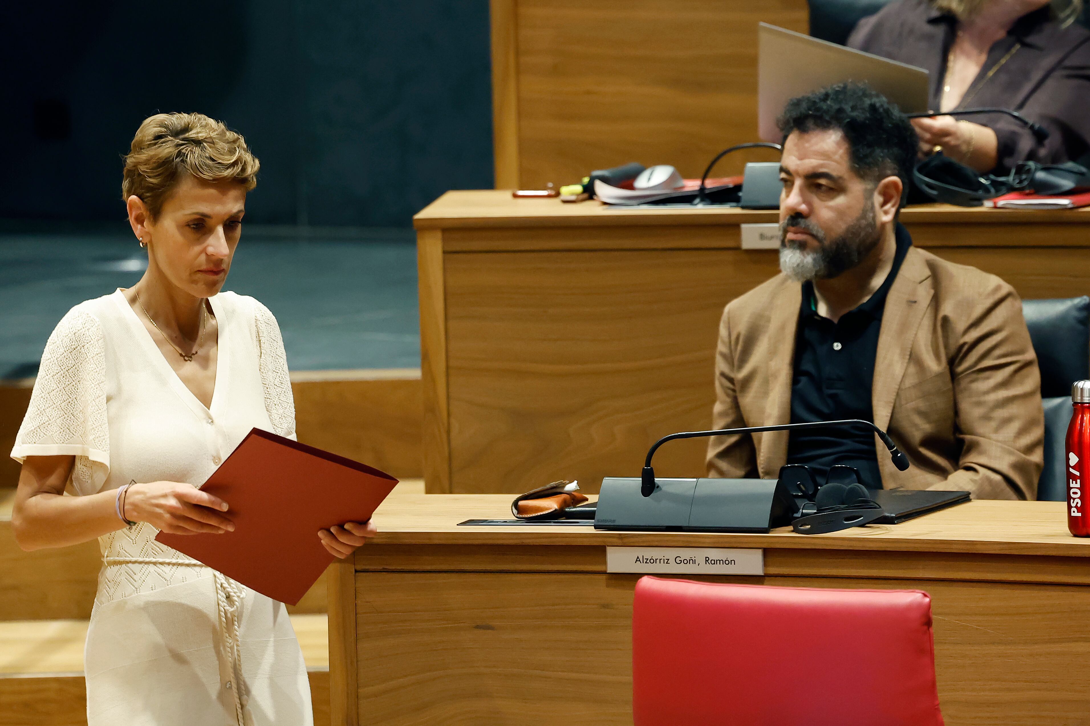 La presidenta del Gobierno de Navarra y secretaria general del PSN, María Chivite.