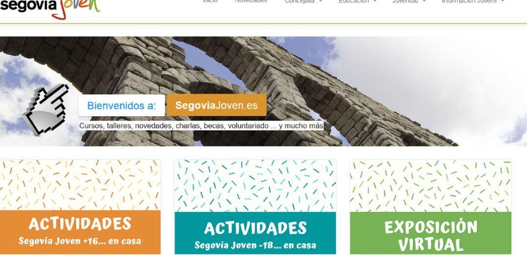 Página web de Segovia Joven de la Concejalía de Juventud. 