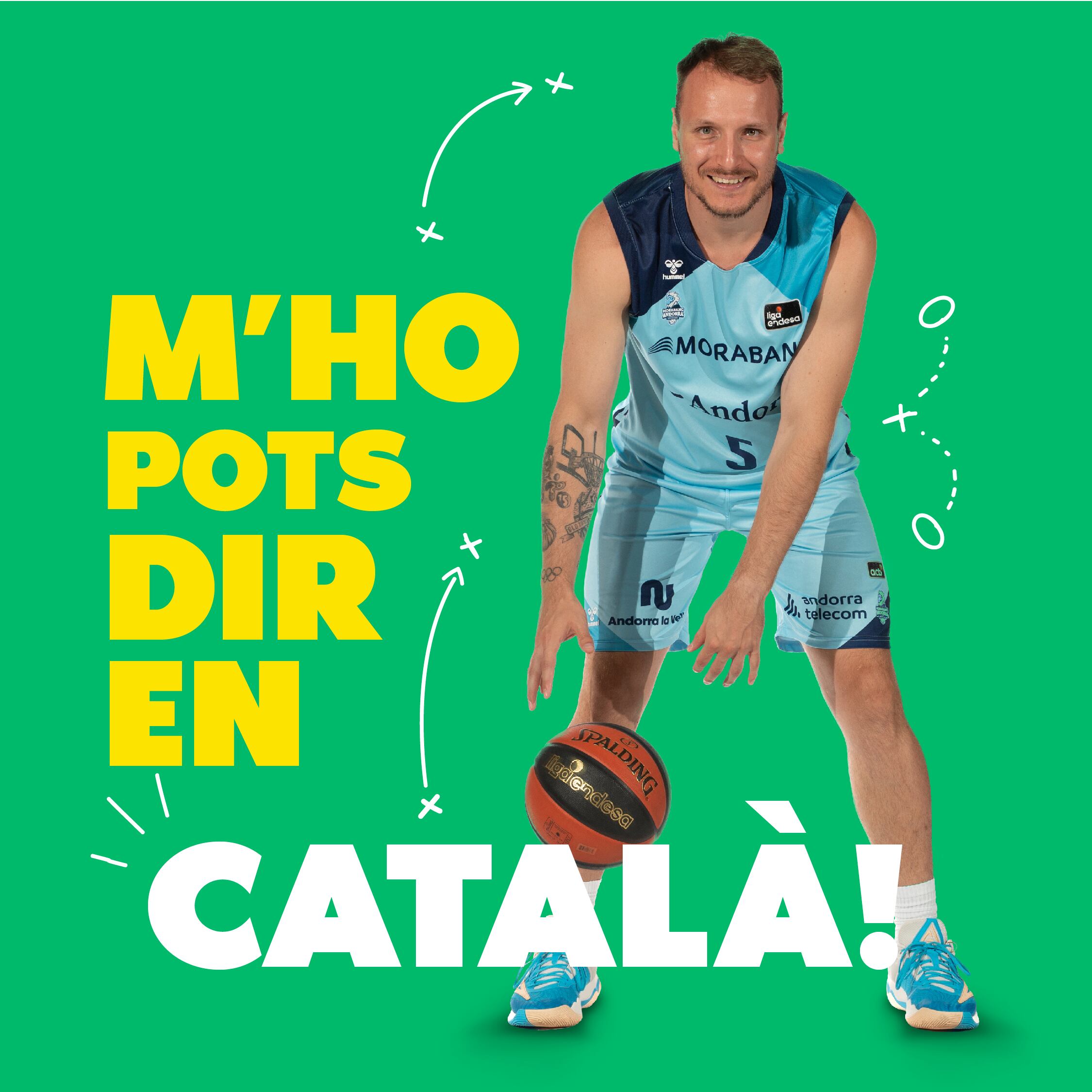 Una de les imatges de la darrera campanya de promoció del català del Servei de Política Lingüística.