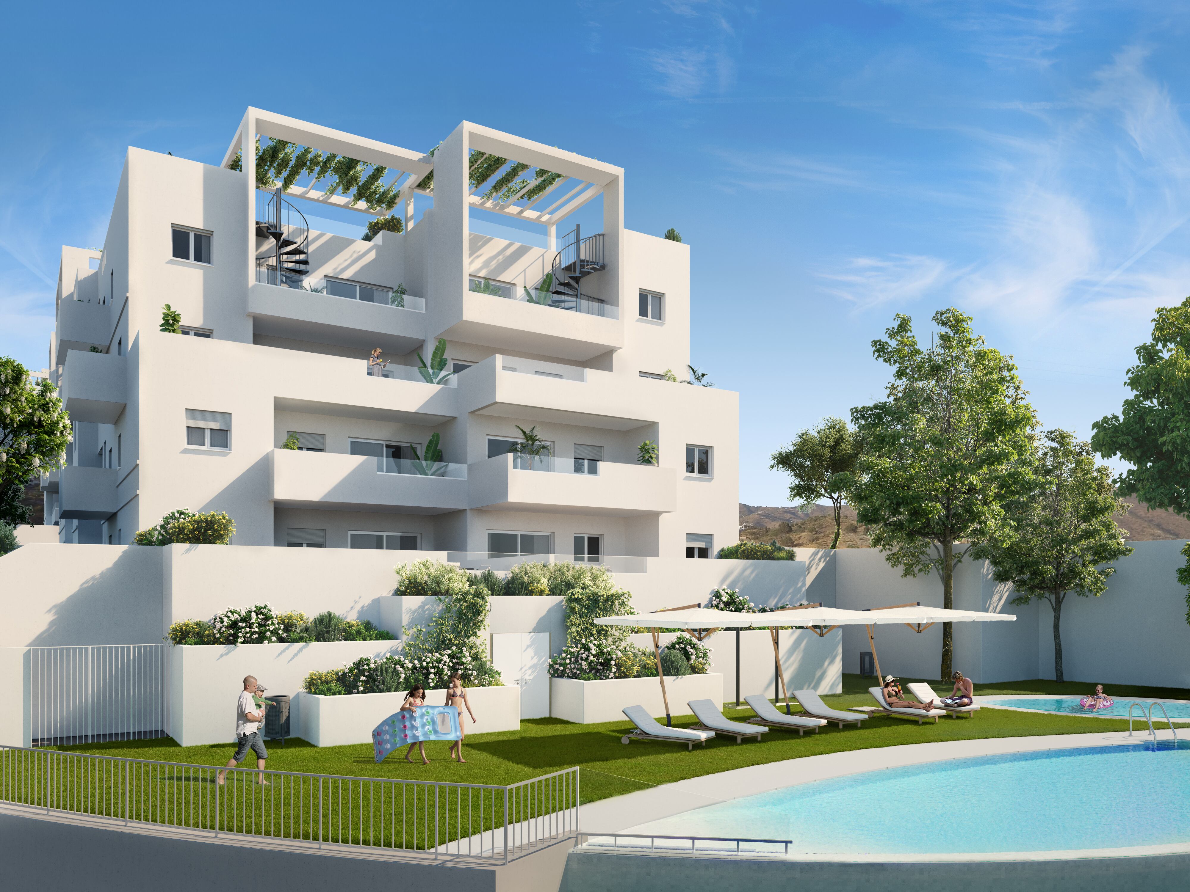 Una de las viviendas del complejo