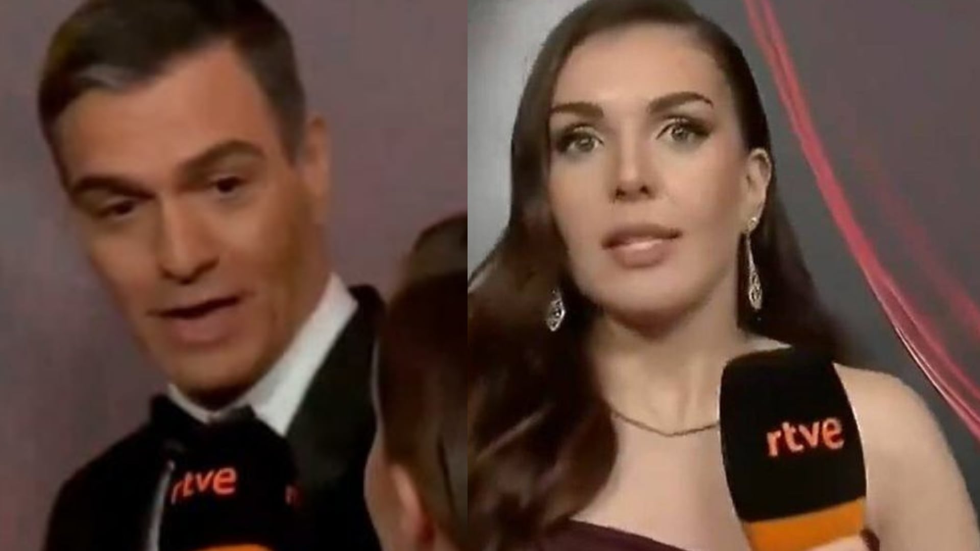 Pedro Sánchez e Inés Hernand en los Premios Goya