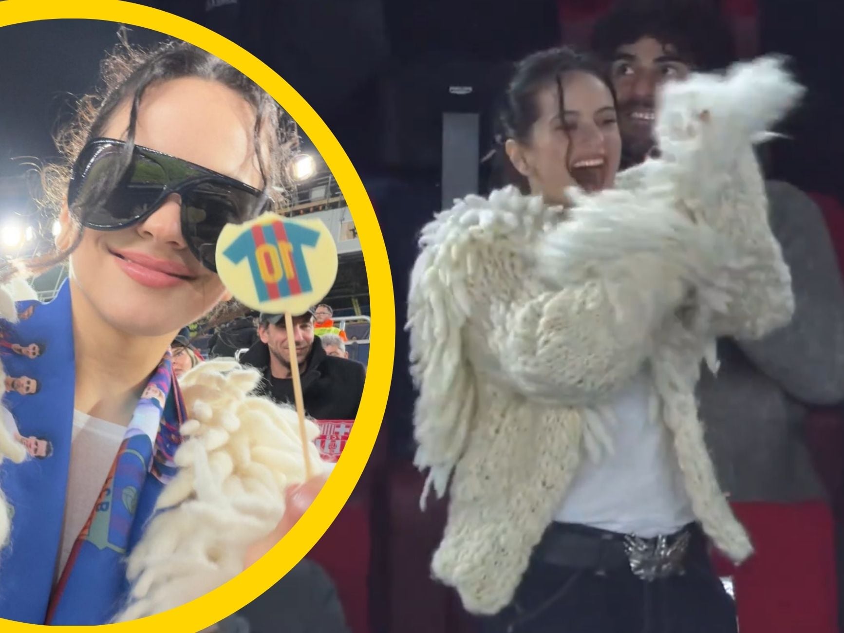 Rosalía, presente en el Camp Nou durante el FC Barcelona-Atlético de Madrid