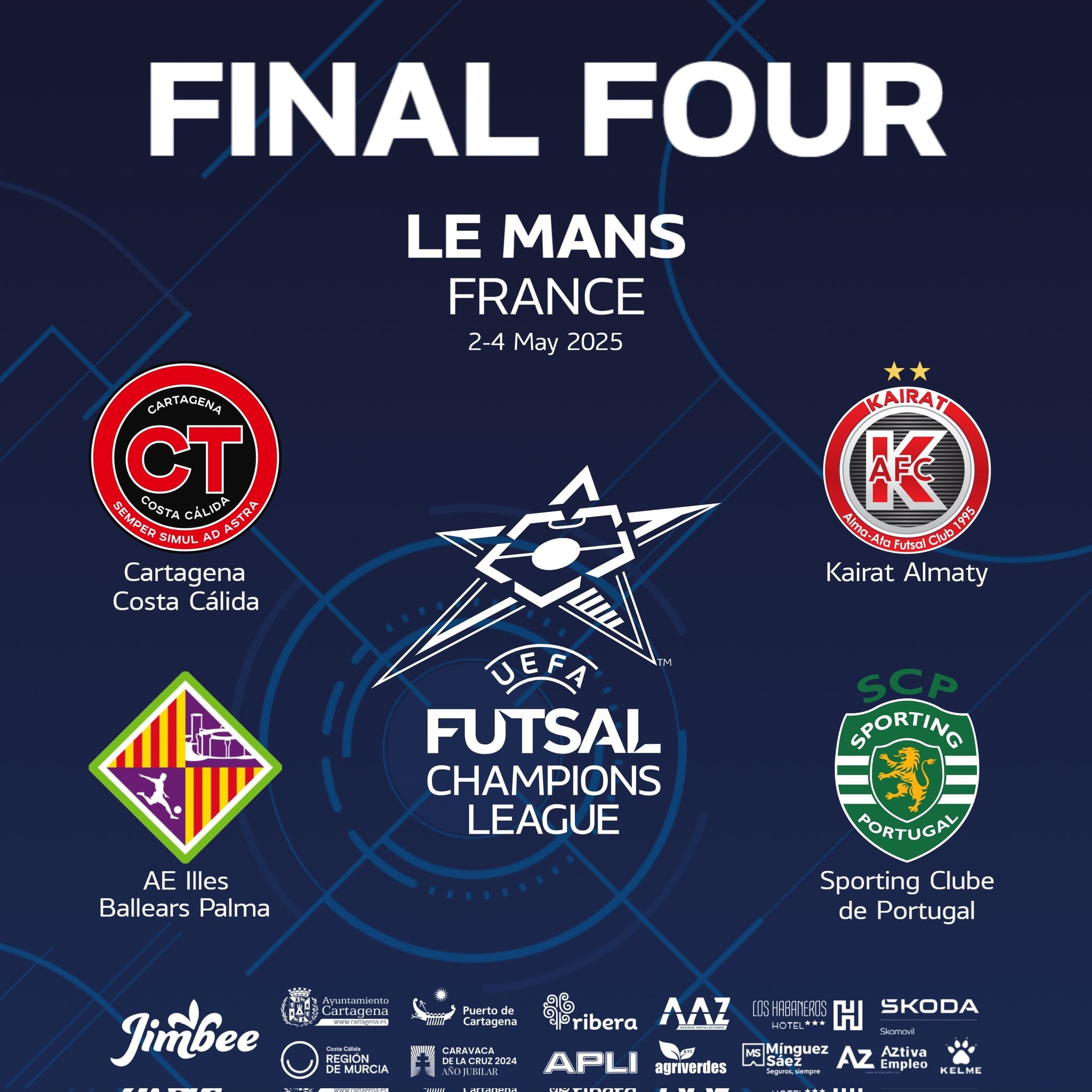 La ciudad francesa de Le Mans será la sede de la Final Four de la 𝑼𝑬𝑭𝑨 𝑭𝒖𝒕𝒔𝒂𝒍 𝑪𝒉𝒂𝒎𝒑𝒊𝒐𝒏𝒔 𝑳𝒆𝒂𝒈𝒖𝒆 que se celebrará los días 2 y 4 de mayo de 2025