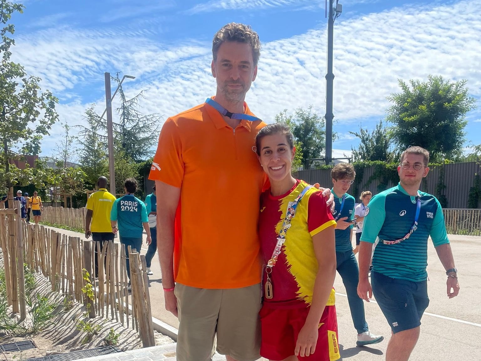 Pau Gasol junto a Carolina Marín en los JJOO de París 2024