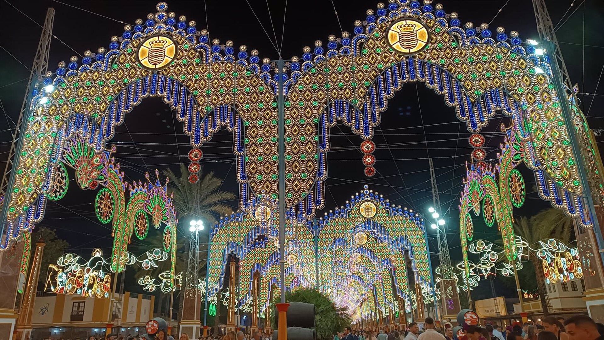 Alumbrado de la Feria del Caballo 2025 en Jerez de la Frontera
