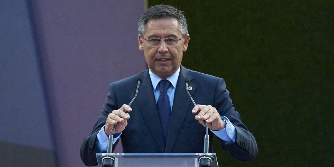 Josep María Bartomeu, durante una comparecencia oficial