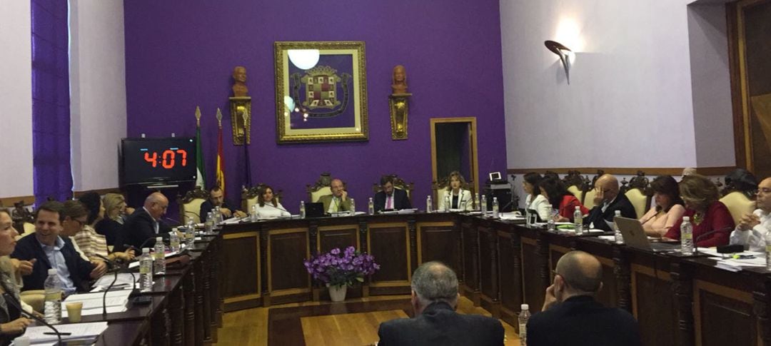 Concejales del Ayuntamiento de Jaén durante un pleno.