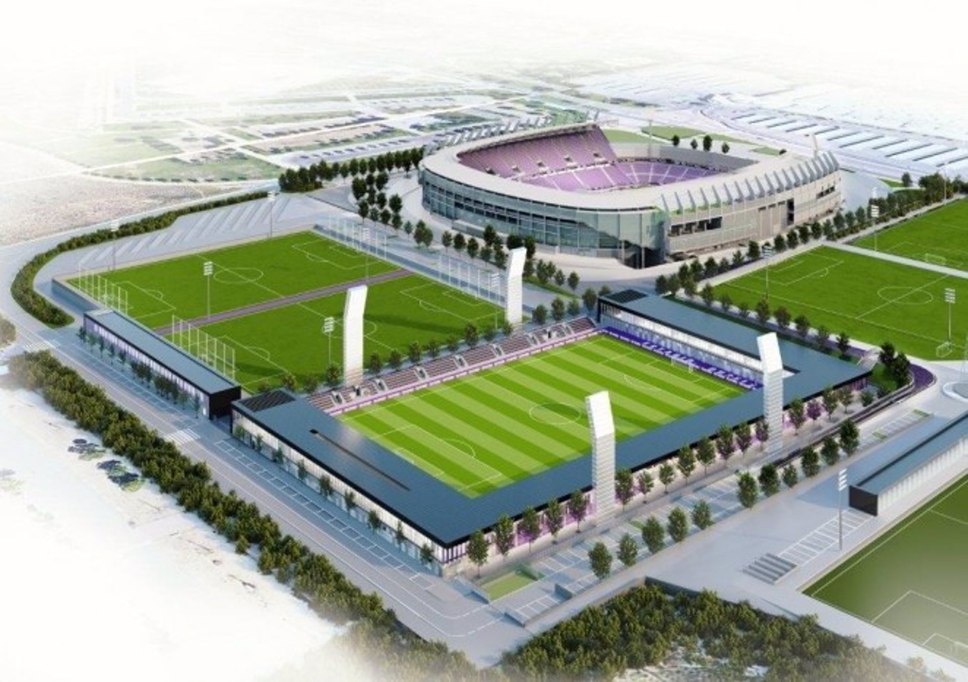 Simulación del proyecto de ampliación de la Ciudad Deportiva del Real Valladolid. - REAL VALLADOLID