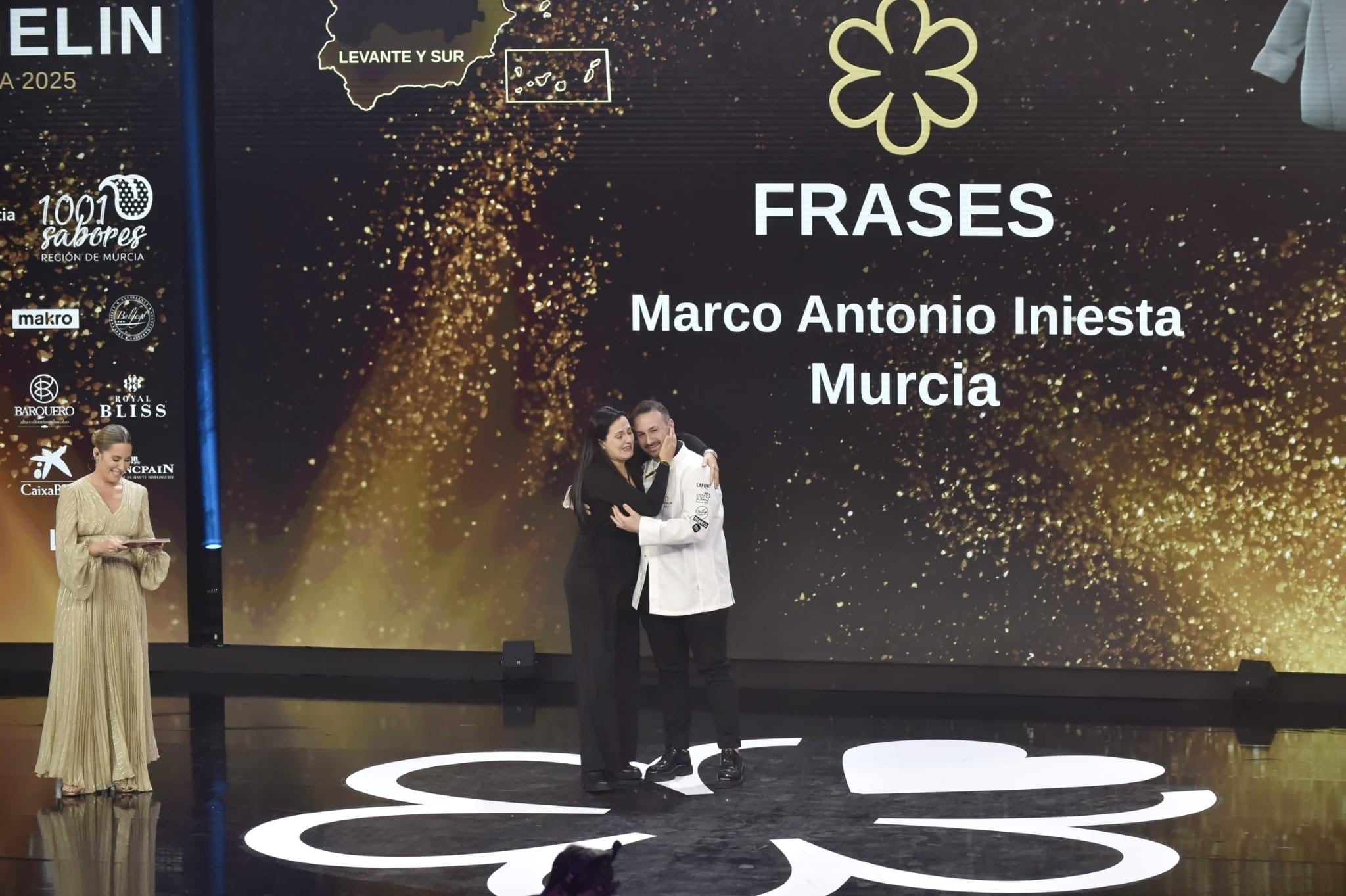 El chef Marco Antonio Iniesta durante la gala de la Guía Michelín 2025. Javi Carrión via Getty Images