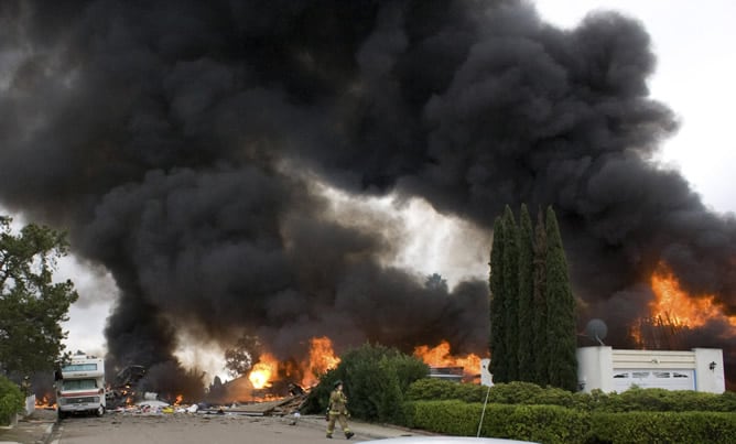El accidente ocurrió a las 11.59 hora local (20.59 horas en España) a unos tres kilómetros de la base aérea y naval Miramar del cuerpo de Marines de EEUU