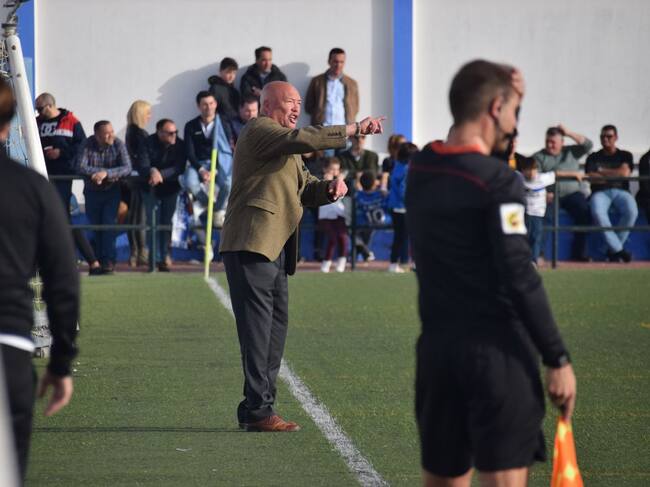 García Tébar durante el partido del domingo en Guadalcacín