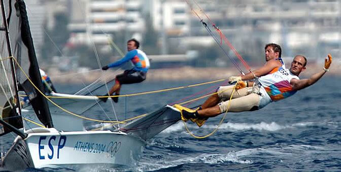 Iker Martínez y Xabi Fernández, en los Juegos Olímpicos de Atenas