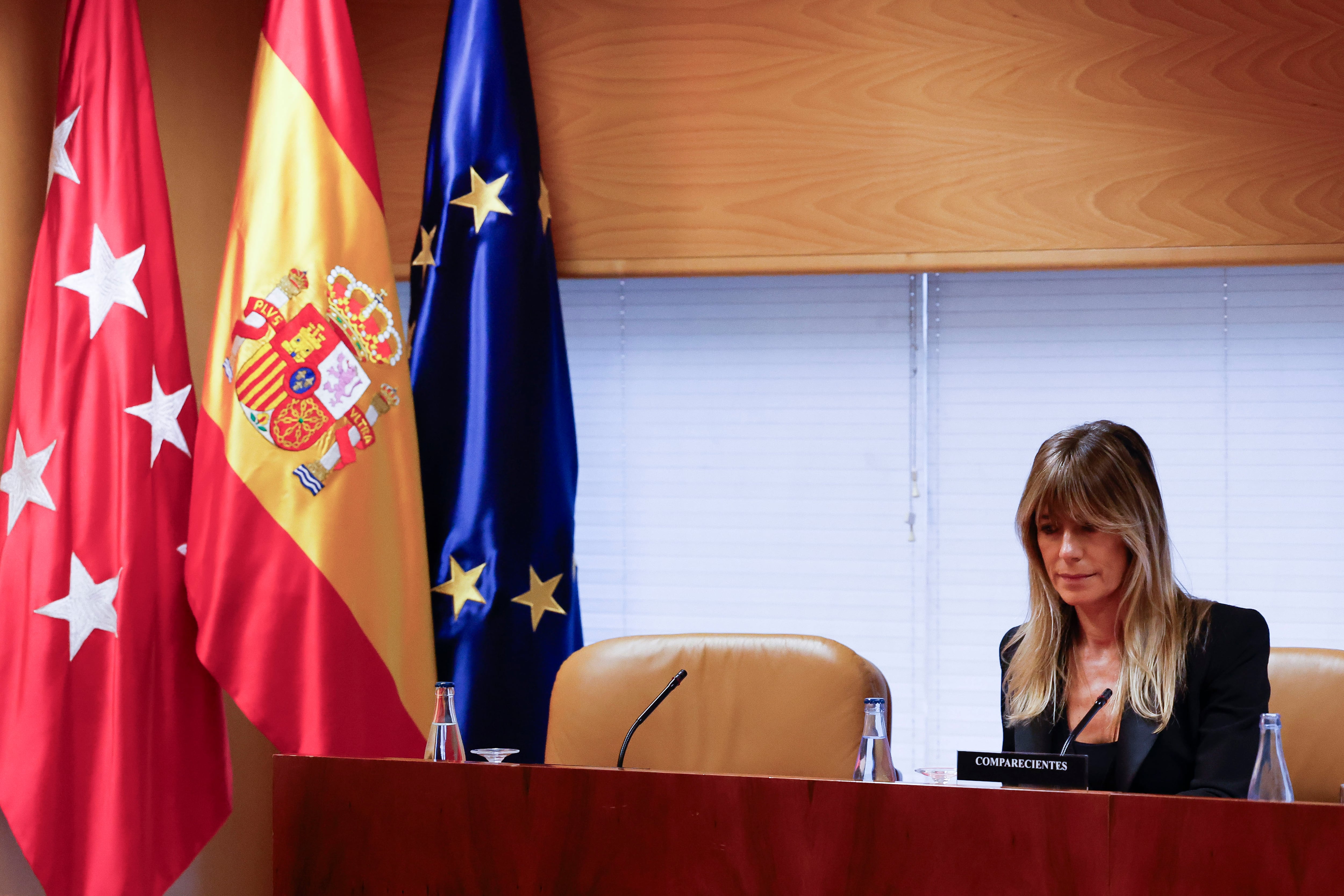 Begoña Gómez, esposa del presidente del gobierno Pedro Sánchez, en la comisión de investigación impulsada por el PP para dilucidar si tuvo &quot;tratos de favor&quot; por la Universidad Complutense para la creación de su cátedra