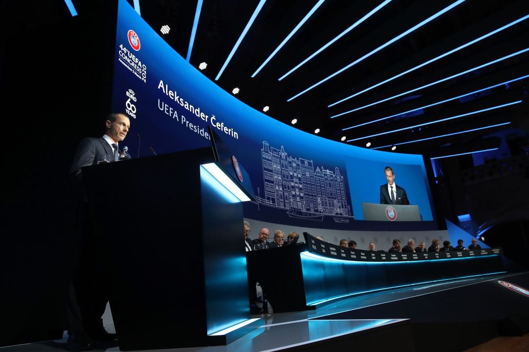 Alexander Ceferin, en el congreso de la UEFA del pasado mes de marzo.