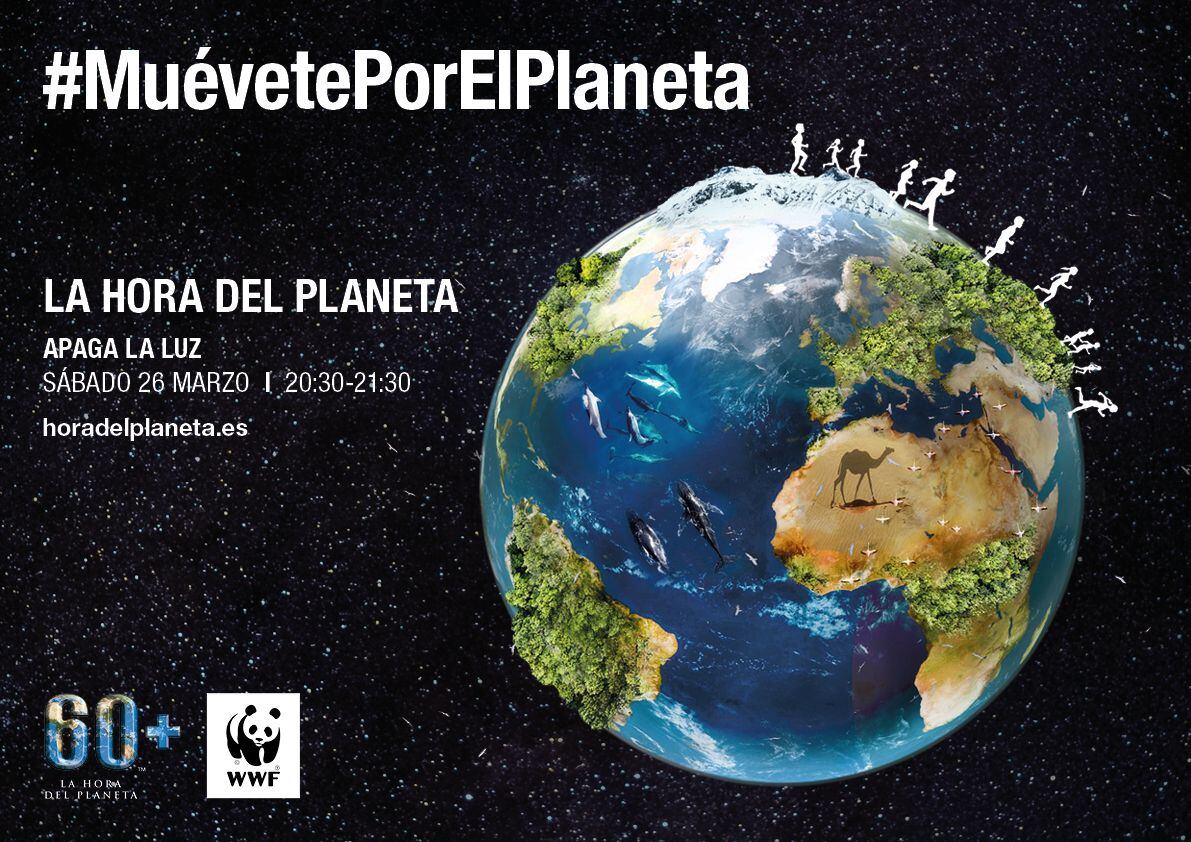 Este año, la Hora de Planeta tendrá lugar entre este sábado, 26 de marzo, de 20:30h a 21:30h