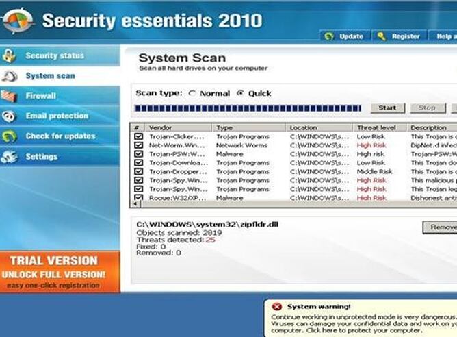 SecurityEssentials2010 está en el Top 10 de los que más han infectado este año