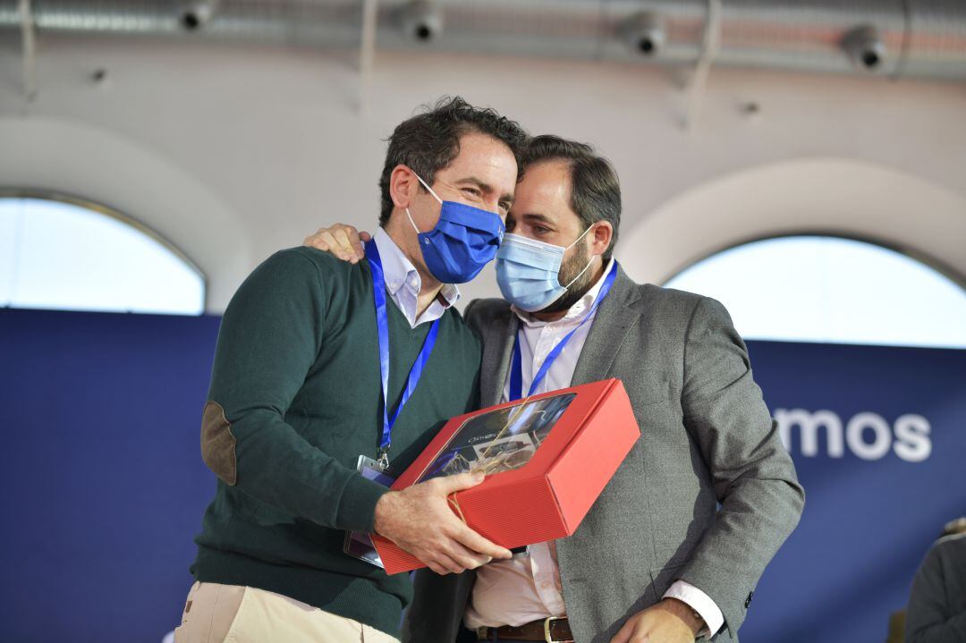 Teodoro García Egea y Paco Núñez en la inauguración del XV Congreso Regional del PP Castilla-La Mancha