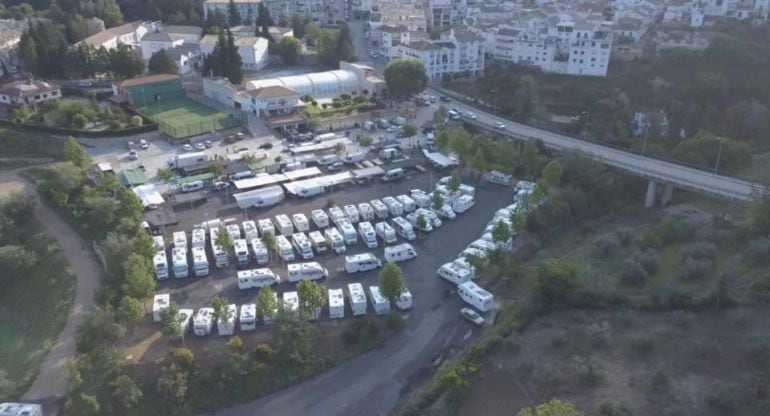 Parte de las autocaravanas se ubicaron en el recinto ferial