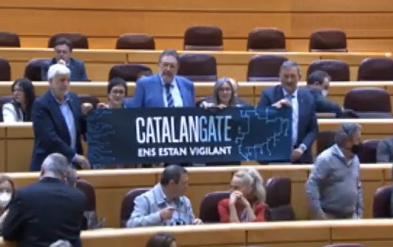 Un grupo de senadores catalanes se enfrentan a Sánchez.