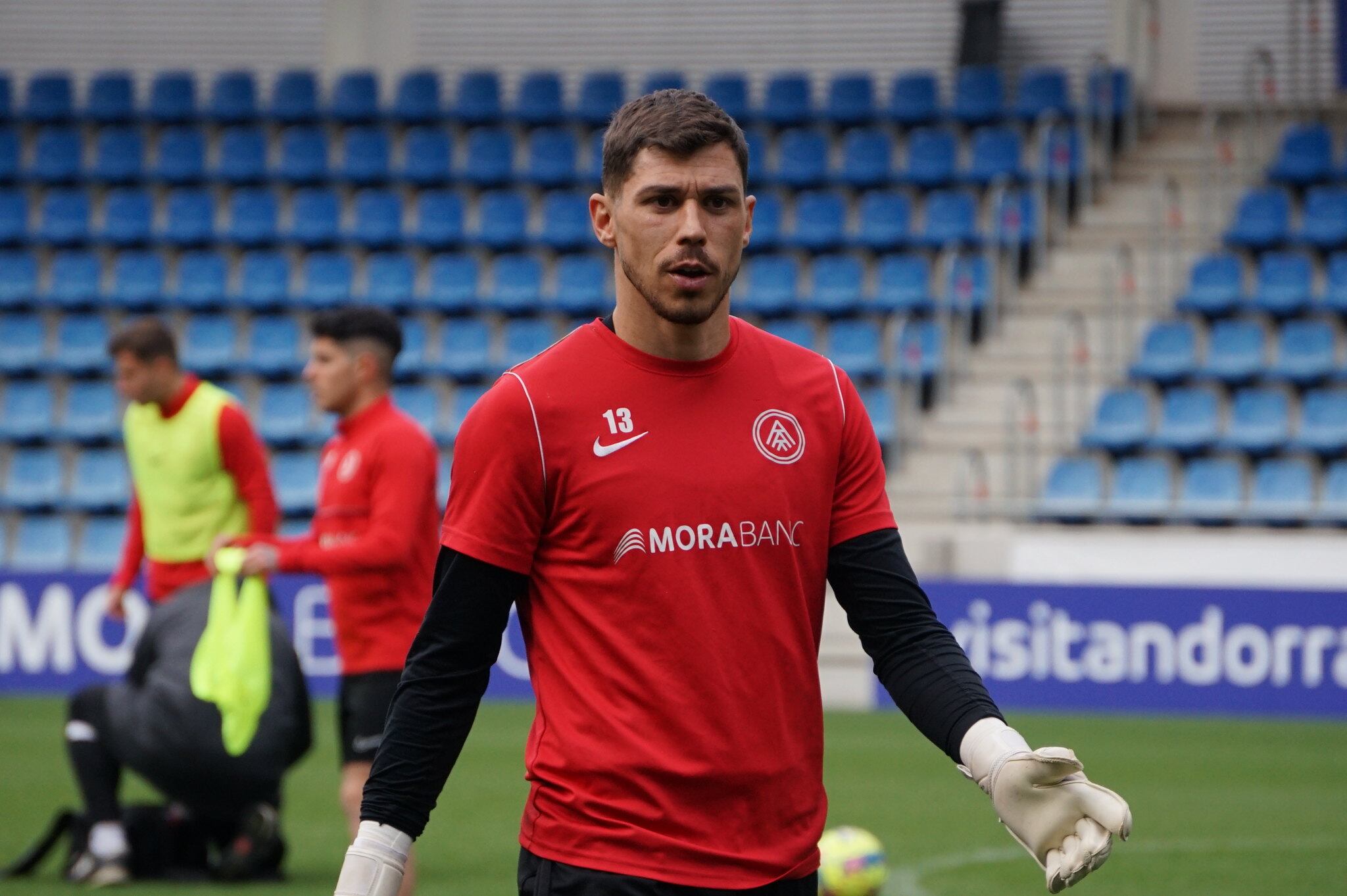 Lizoain durant un entrenament amb l'FC Andorra.