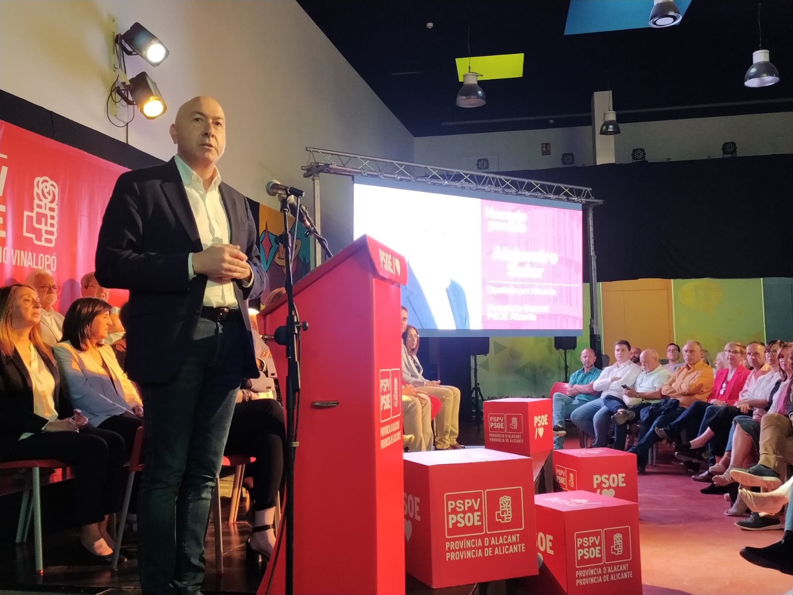 Alejandro Soler, en el acto del PSOE