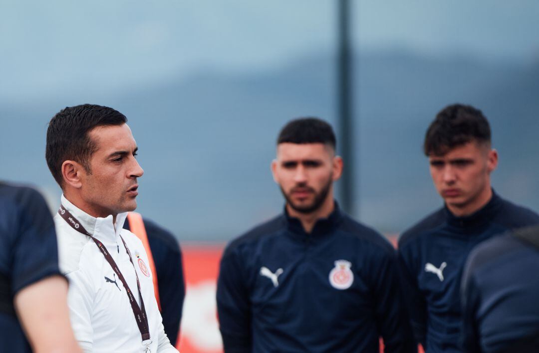 Francisco durant l'entrenament d'aquest matí.