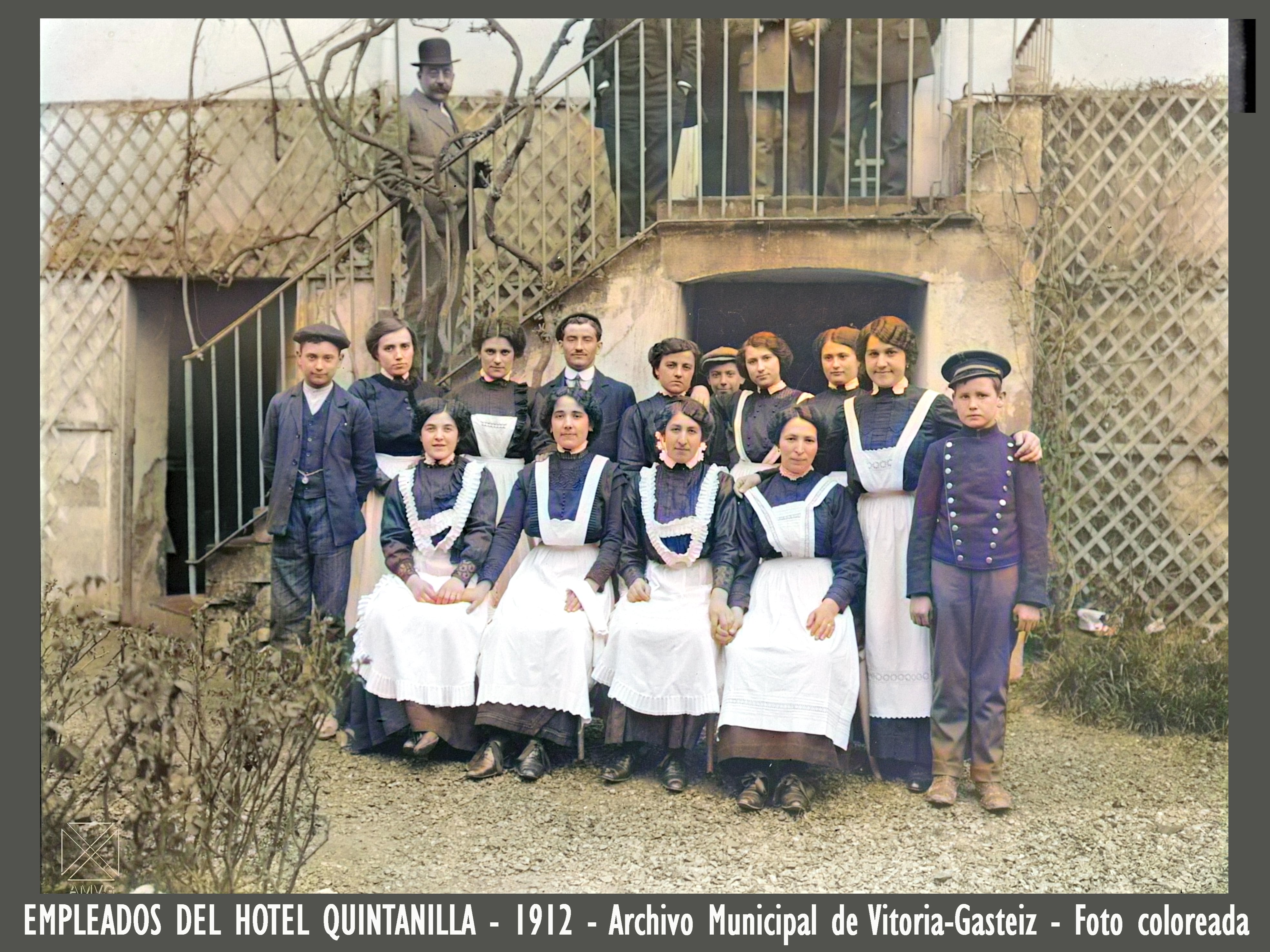 Empleados del hotel Quintanilla, 1912 - Archivo Municipal de Vitoria-Gasteiz