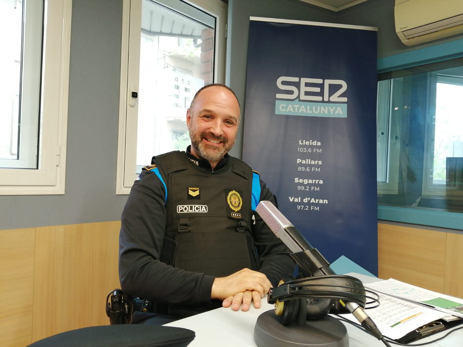 Joan Carles Moreno als estudis de Ràdio Lleida