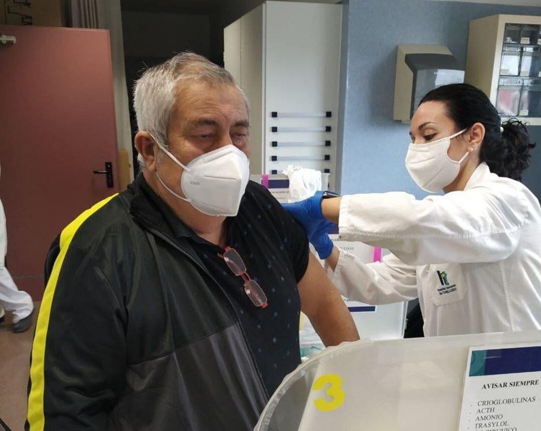 Vacuna en el Hospital de Tomelloso