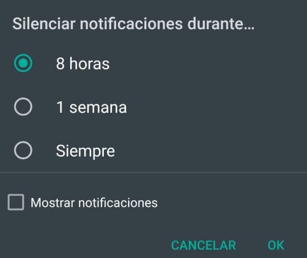 La plataforma ya permite silenciar las notificaciones para siempre.