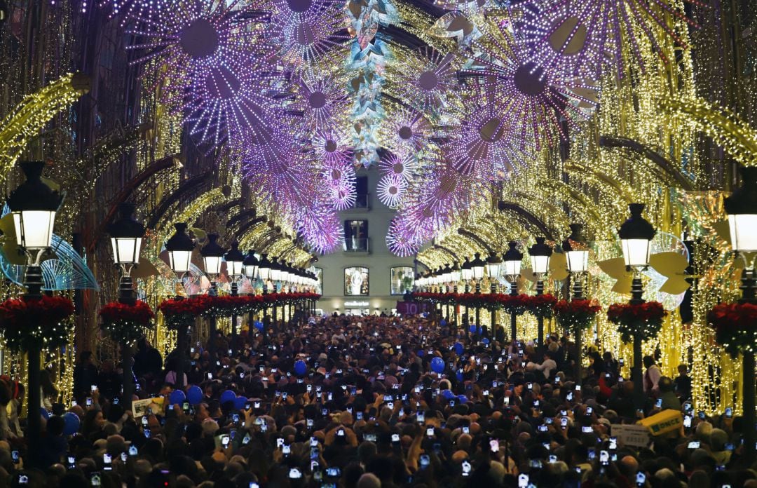 Encendido de las luces de Navidad en Málaga.