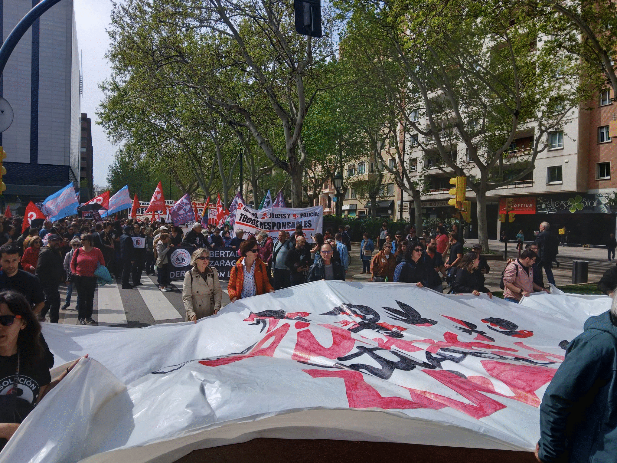 La manifestación ha recorrido el centro de Zaragoza