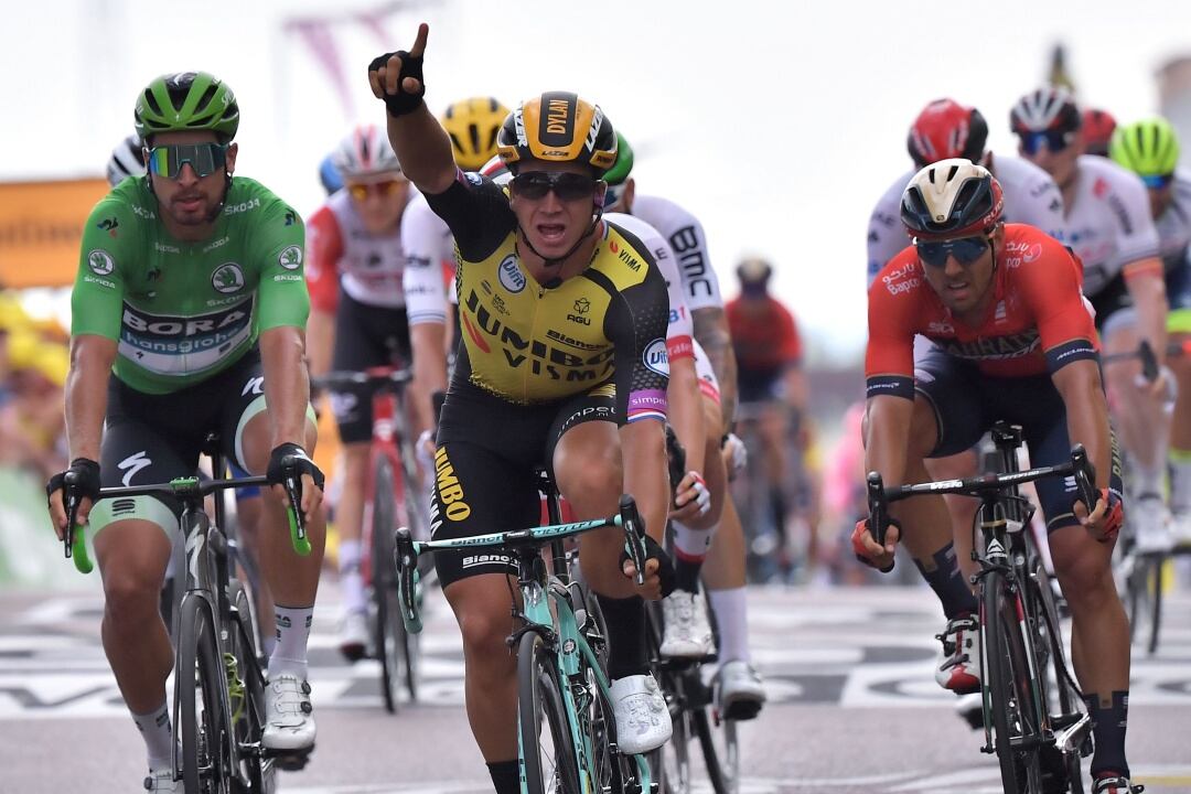 Dylan Groenewegen acaba líder en la séptima etapa del Tour de Francia.