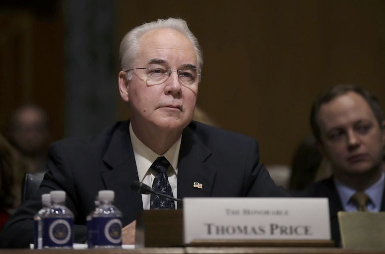 Sesion en el Senado norteamericano para el nombramiento de Tom Price como Secretario de Salud del gobierno de Trump