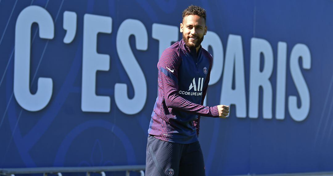 Neymar Jr, en un entrenamiento del PSG.