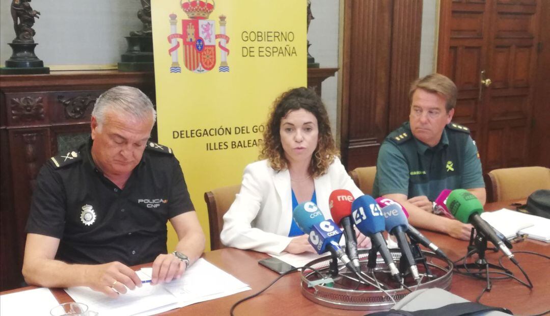 Moment en el que s&#039;anunciaven els reforços de policies nacionals per a les festes de Sant Joan.