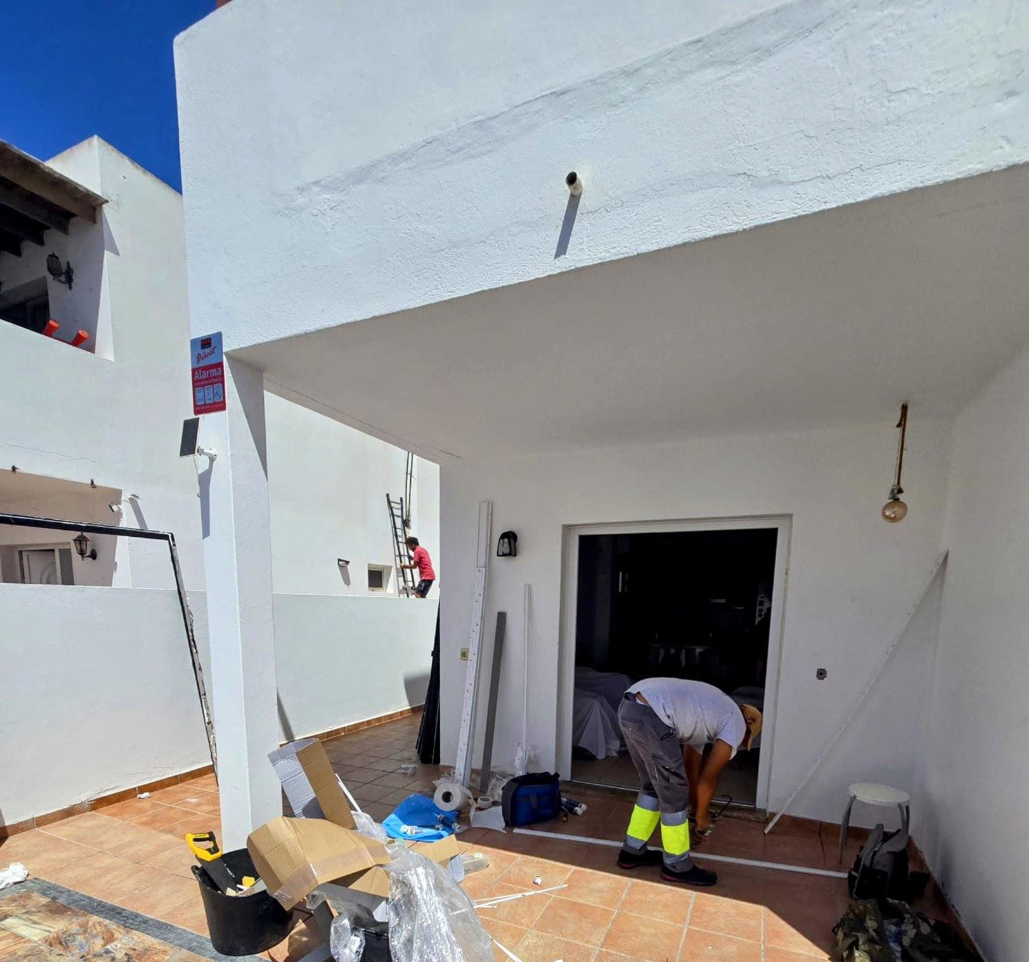 Obras de insonorización en una vivienda cercana al aeropuerto César Manrique Lanzarote.