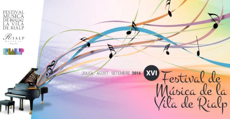 Cartell del XVI Festival de Música de la Vila de Rialp.