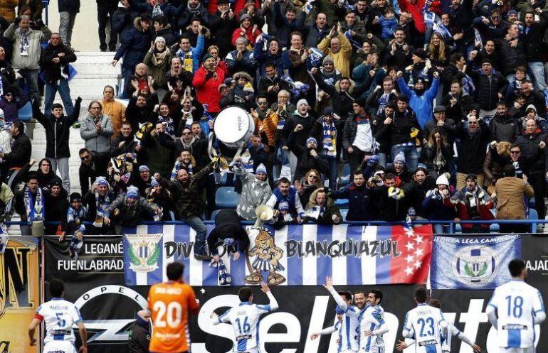 El Leganés celebra la victoria