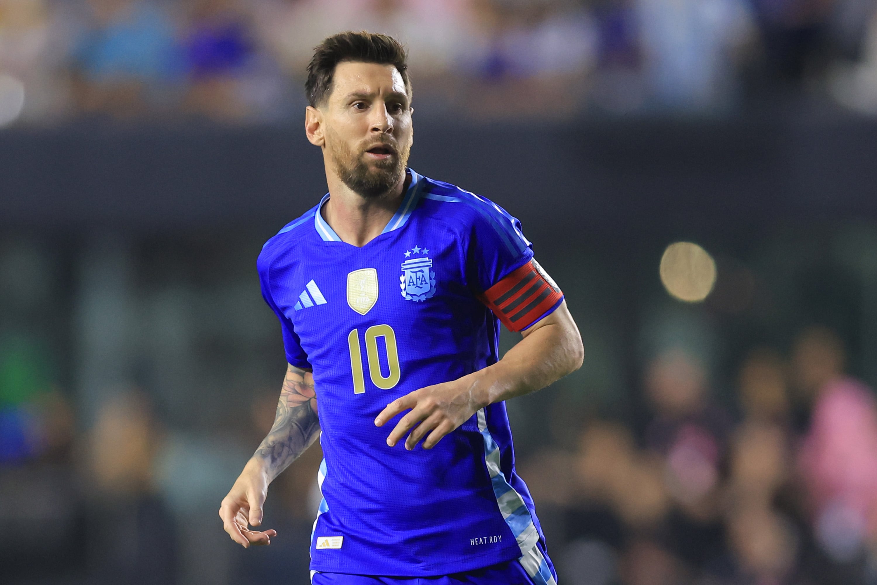 Lionel Messi, en su último partido con la selección argentina